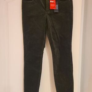 Kut from the Kloth Diana Corduroy Skinny Pants Dark Olive Green 12P - BNWT